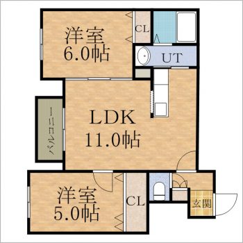 Qualite(カリテ)202号室 間取り図